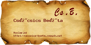 Csócsics Beáta névjegykártya